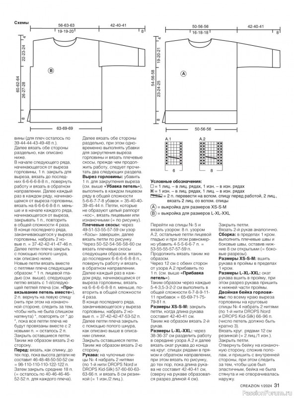 Вязаные модели в журнале «Creazion №1 2024»