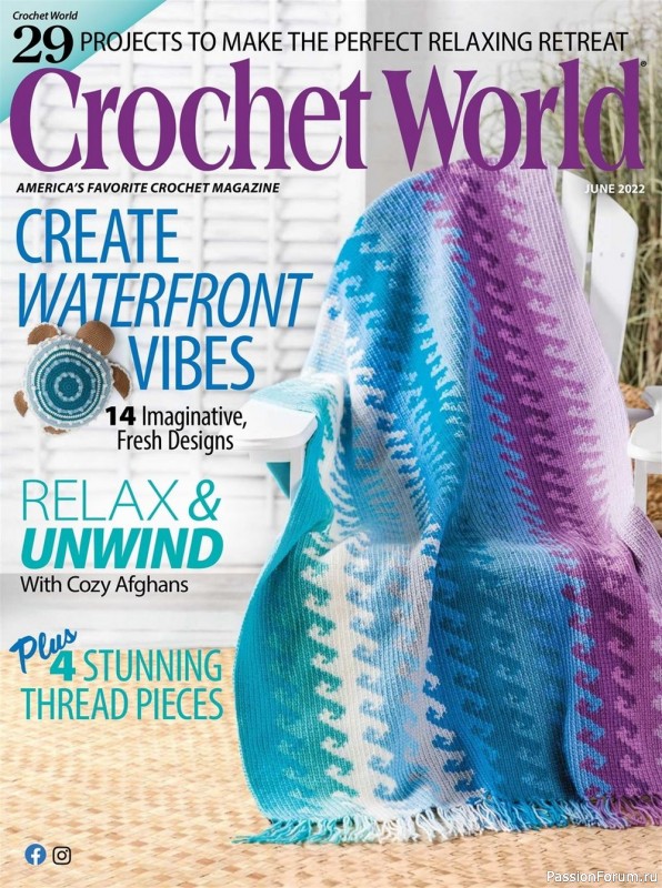 Вязаные проекты крючком в журнале «Crochet World Vol.45 №3 2022»