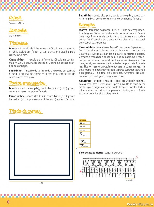 Вязаные проекты в журнале &laquo;Artesanato Simples Ed.83 Croche e Trico Bebe&raquo;