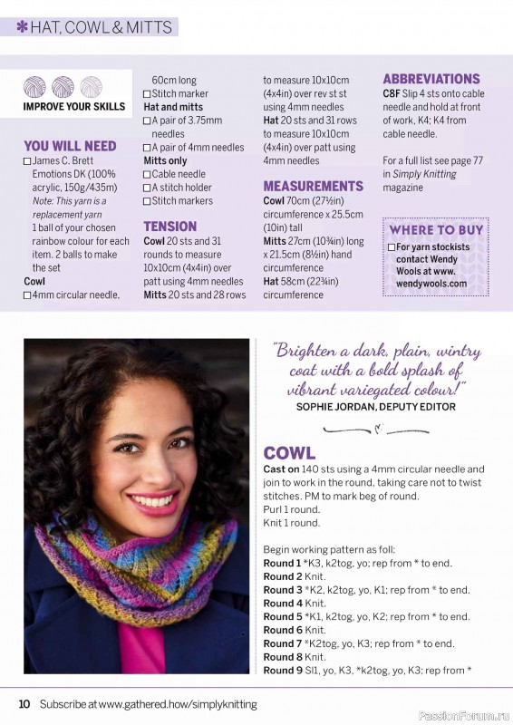 Вязаные проекты в журнале &laquo;Simply Knitting №272 2025&raquo;