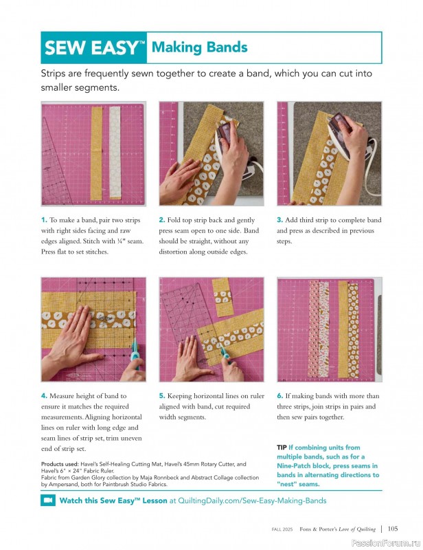 Коллекция проектов для рукодельниц в журнале «Fons & Porter’s Love Of Quilting - Fall 2025»