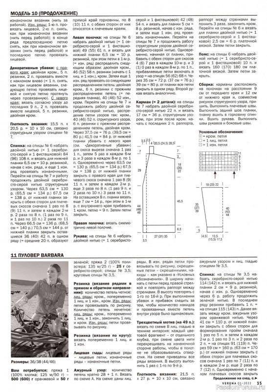 Вязаные модели в журнале «Verena №1 2022»