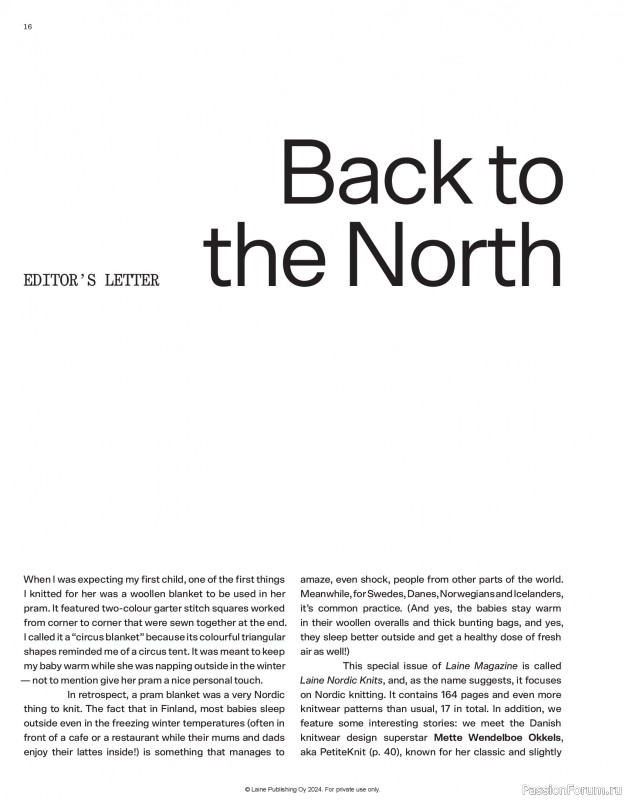 Вязаные проекты в журнале &laquo;Laine Nordic Knits 2024&raquo;