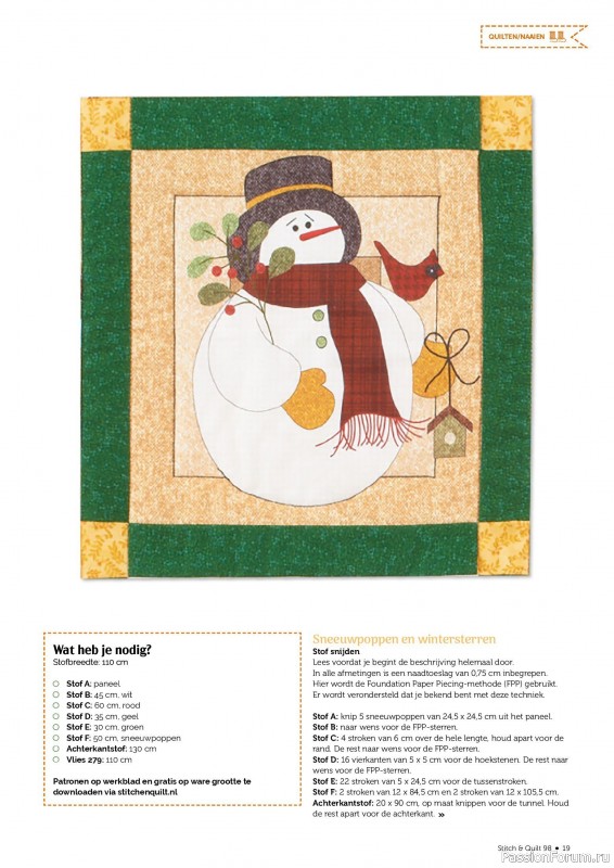 Коллекция проектов для рукодельниц в журнале «Stitch & Quilt №98 2026»