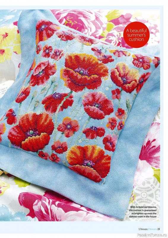Коллекция вышивки в журнале «Ultimate CrossStitch Flowers - 2025»