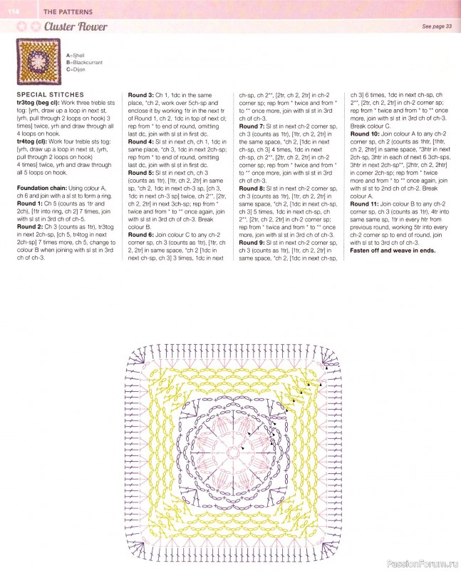 Вязаные проекты в книге «150 Crochet Blocks». Часть 2