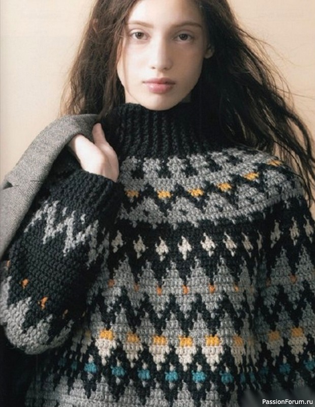 Вязаные проекты в книге «Crochet Round Yoke Sweaters»