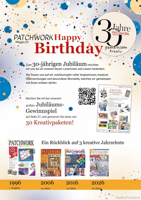 Коллекция проектов для рукодельниц в журнале &laquo;Patchwork das Magazin №3 2026&raquo;