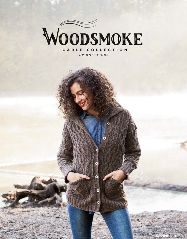 Коллекция вязаных моделей в книге «Woodsmoke Cable Collection»