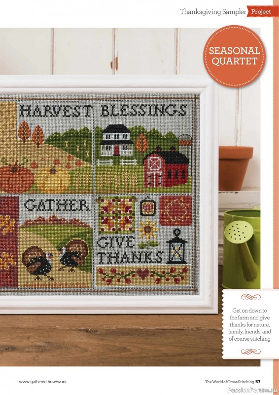 Коллекция вышивки в журнале «The World of Cross Stitching №338 2022»