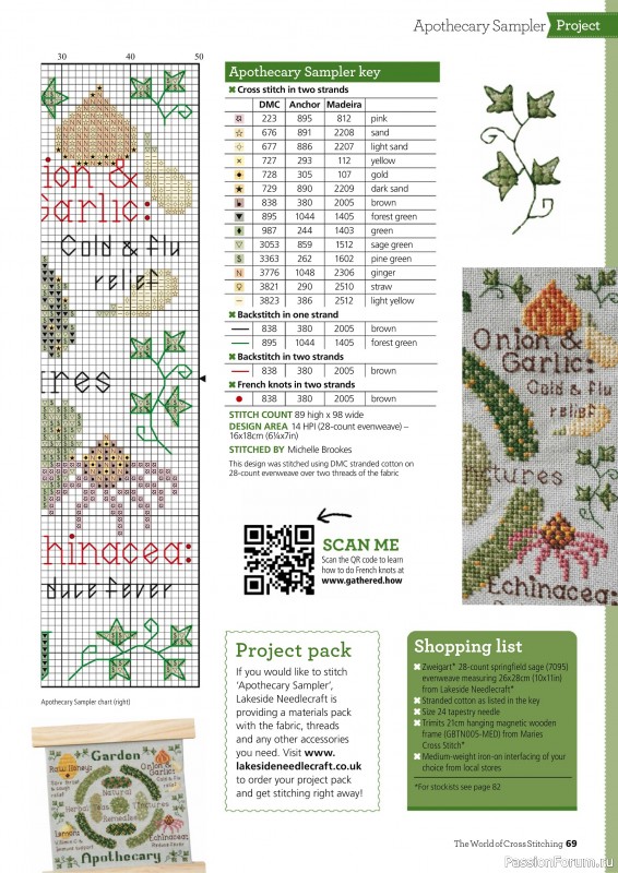 Коллекция вышивки в журнале «The World of Cross Stitching №345 2024»