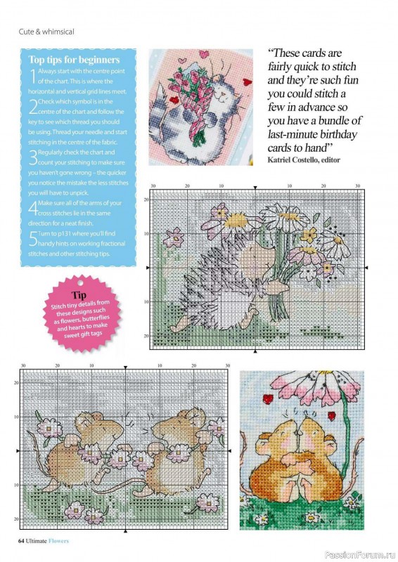 Коллекция вышивки в журнале «Ultimate CrossStitch Flowers - 2025»