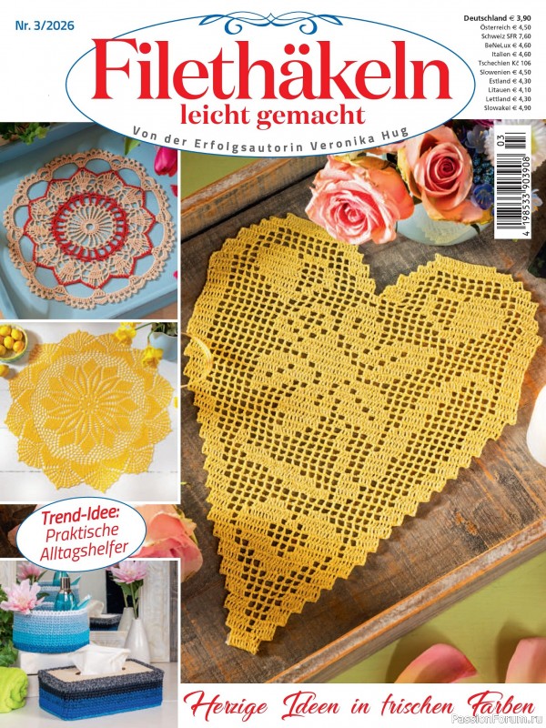 Вязаные проекты крючком в журнале «Filethakeln Leicht Gemacht №3 2026»