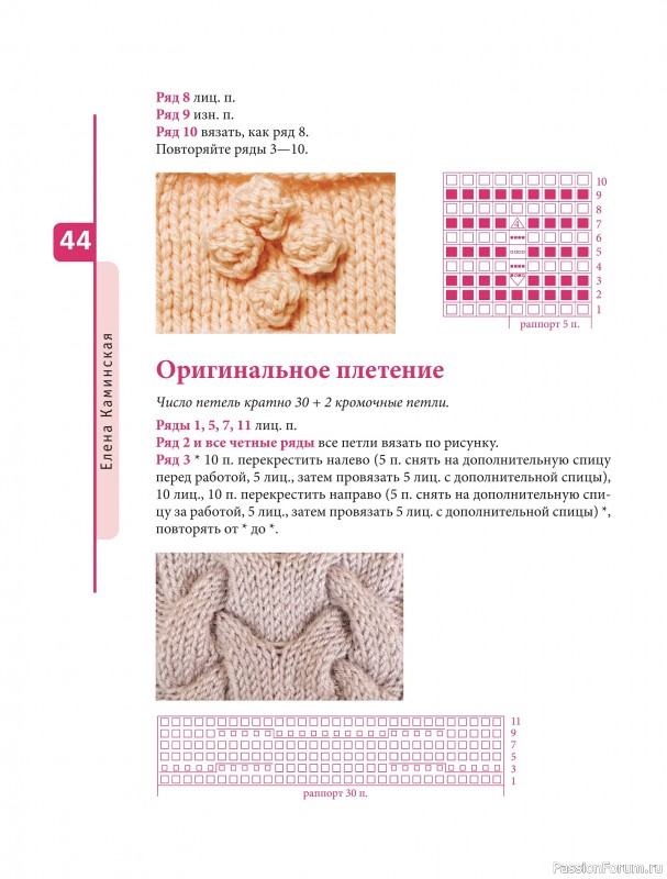 Вязаные проекты в книге «Красивые узоры на спицах»