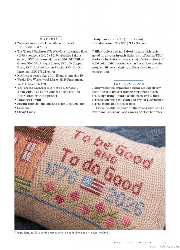 Коллекция проектов для рукодельниц в журнале &laquo;PieceWork - Spring 2025&raquo;