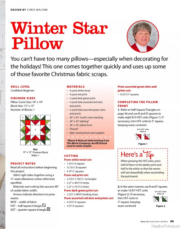 Коллекция проектов для рукодельниц в журнале «Quilter's World - Winter 2025»