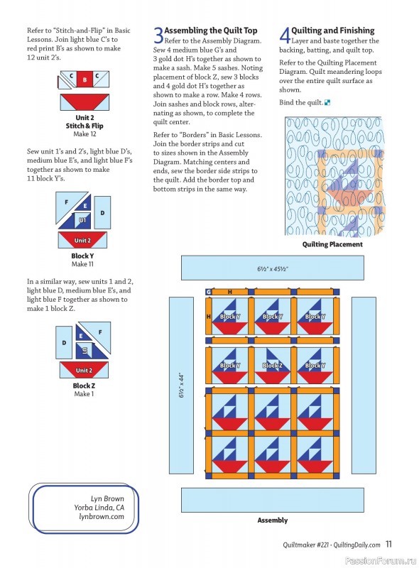Коллекция проектов для рукодельниц в журнале «Quiltmaker №221 2025»