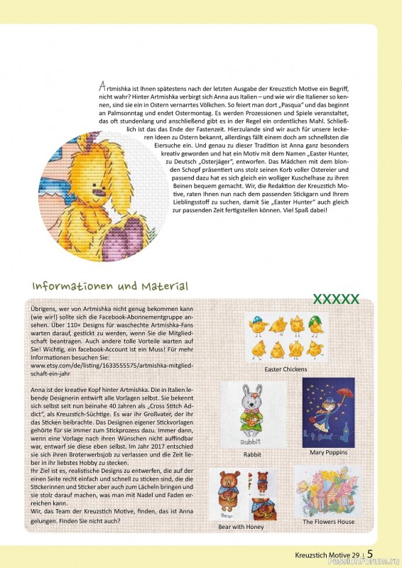 Коллекция вышивки в журнале «Kreuzstich Motive №29 2024»