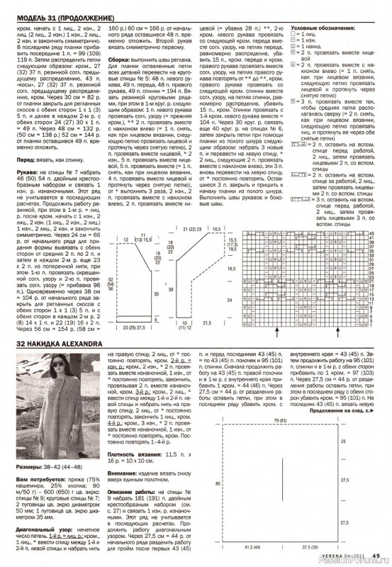 Вязаные модели в журнале «Verena №4 2021»