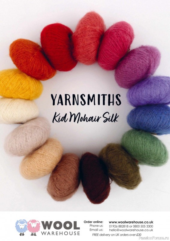 Вязаные проекты спицами в журнале «The Knitter №220 2025»