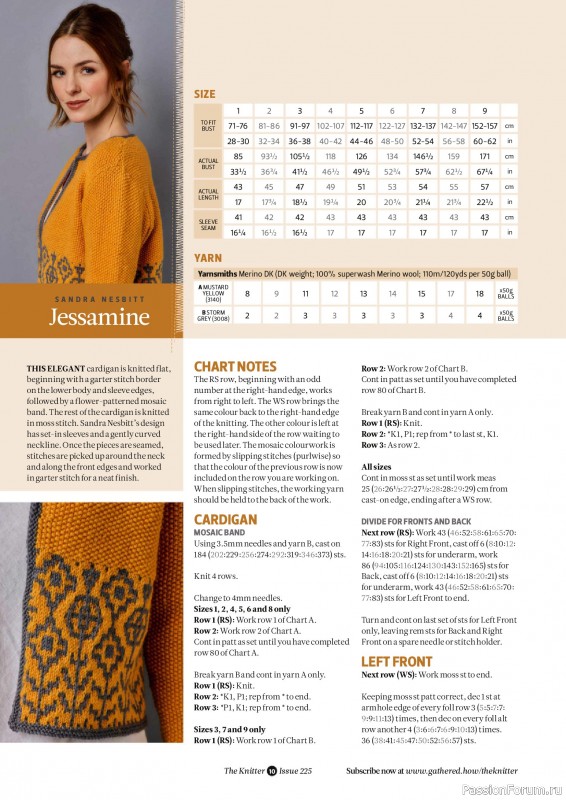 Вязаные проекты спицами в журнале &laquo;The Knitter №225 2026&raquo;