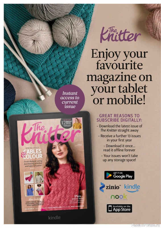 Вязаные проекты спицами в журнале «The Knitter №229 2026»