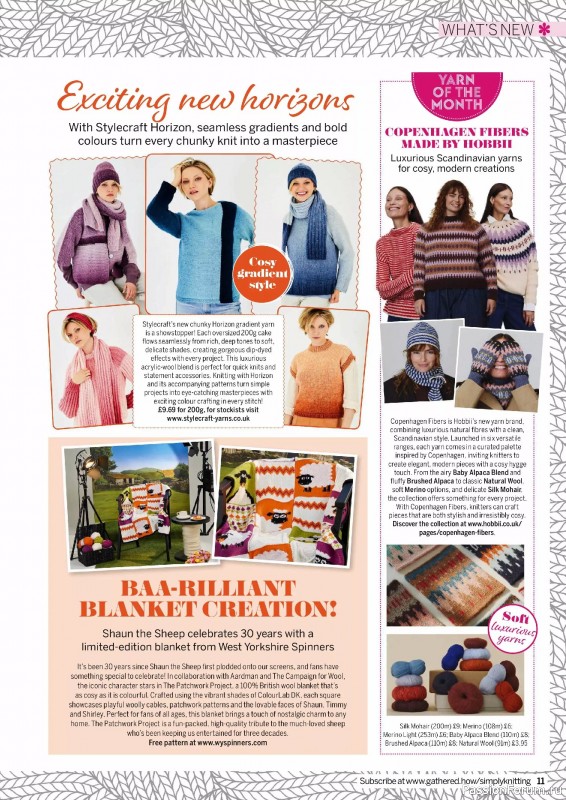 Вязаные проекты в журнале «Simply Knitting №271 2025»
