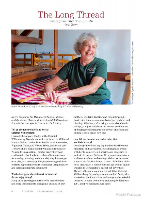 Коллекция проектов для рукодельниц в журнале &laquo;PieceWork - Spring 2025&raquo;