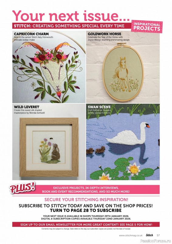 Коллекция проектов для рукодельниц в журнале «Stitch Magazine №158 2025»