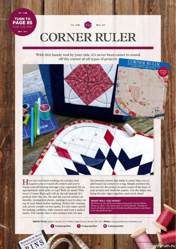 Коллекция проектов для рукодельниц в журнале «Todays Quilter №128 2025»