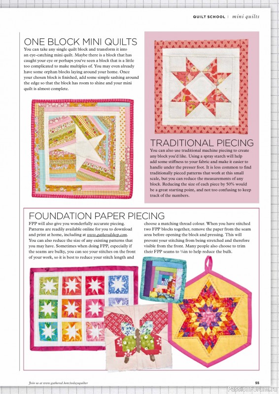 Коллекция проектов для рукодельниц в журнале «Todays Quilter №135 2025»