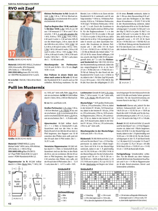 Вязаные модели в журнале «Sabrina German №2 2025»