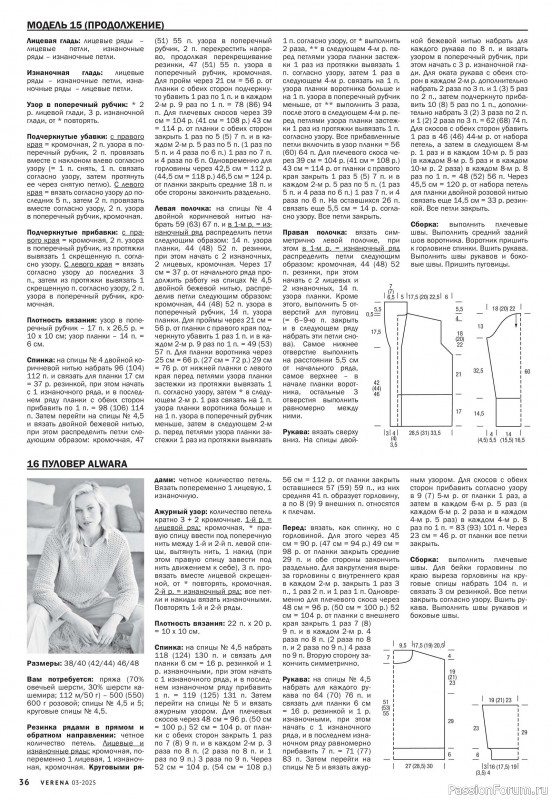 Вязаные модели в журнале «Verena №3 2025»