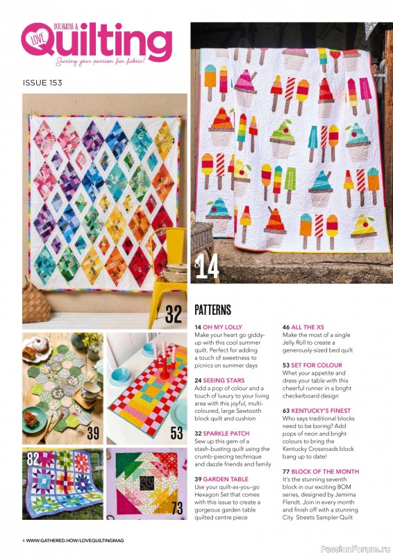Коллекция проектов для рукодельниц в журнале «Love Patchwork & Quilting №153 2025»