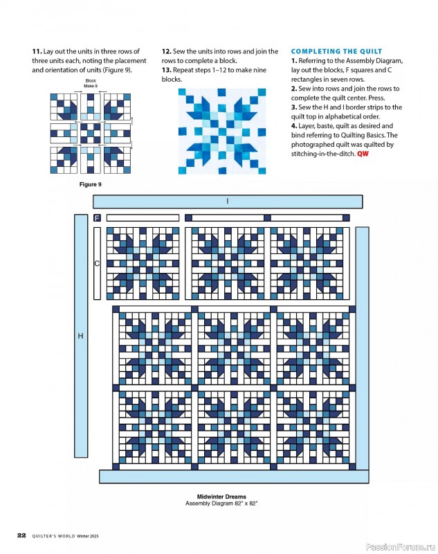 Коллекция проектов для рукодельниц в журнале «Quilter's World - Winter 2025»