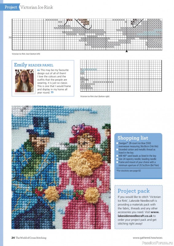 Коллекция вышивки в журнале «The World of Cross Stitching №365 2025»