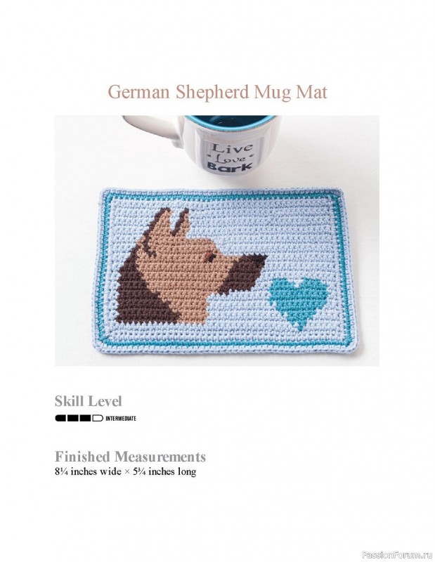 Вязаные проекты крючком в журнале «Pet Mug Mats»