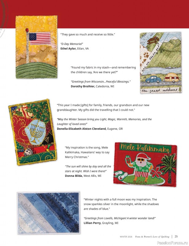 Коллекция проектов для рукодельниц в журнале «Fons & Porter's Love of Quilting - Winter 2026»