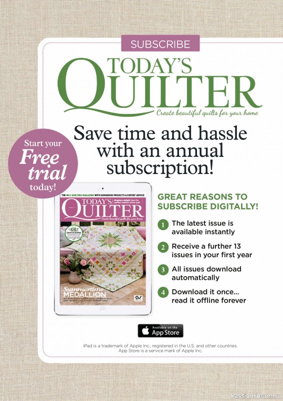 Коллекция проектов для рукодельниц в журнале «Todays Quilter №142 2026»