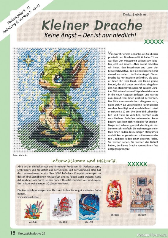 Коллекция вышивки в журнале «Kreuzstich Motive №29 2024»
