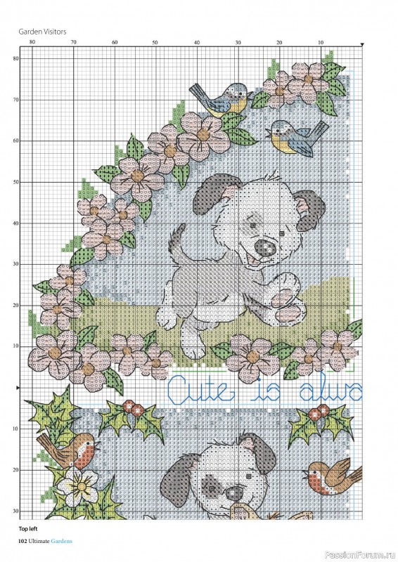 Коллекция вышивки в журнале «Ultimate Cross Stitch Gardens 2026»