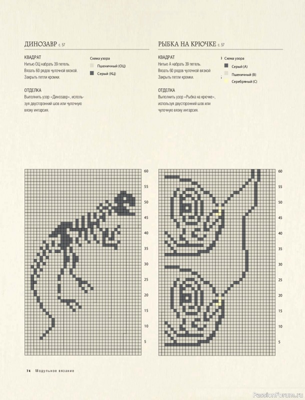 Вязаные проекты в книге &laquo;Модульное вязание на спицах&raquo;.
