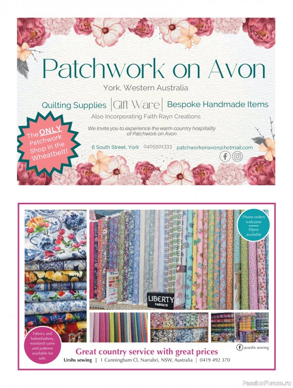 Коллекция проектов для рукодельниц в журнале &laquo;Australian Homespun №230 2026&raquo;