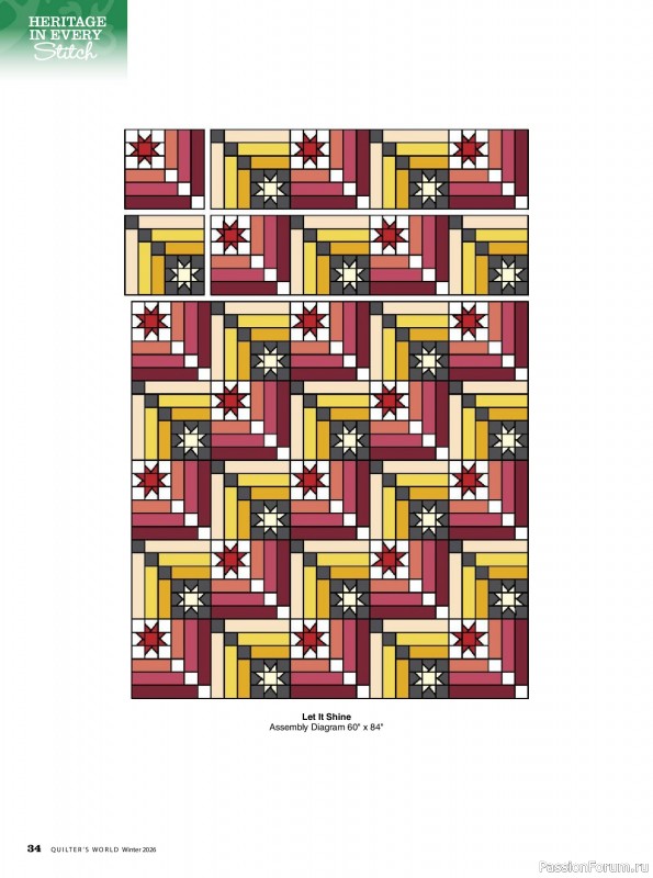 Коллекция проектов для рукодельниц в журнале «Quilter's World - Winter 2026»