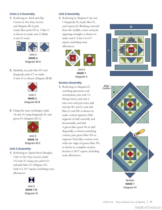 Коллекция проектов в журнале &laquo;Fons & Porter's Love of Quilting - Spring 2026&raquo;