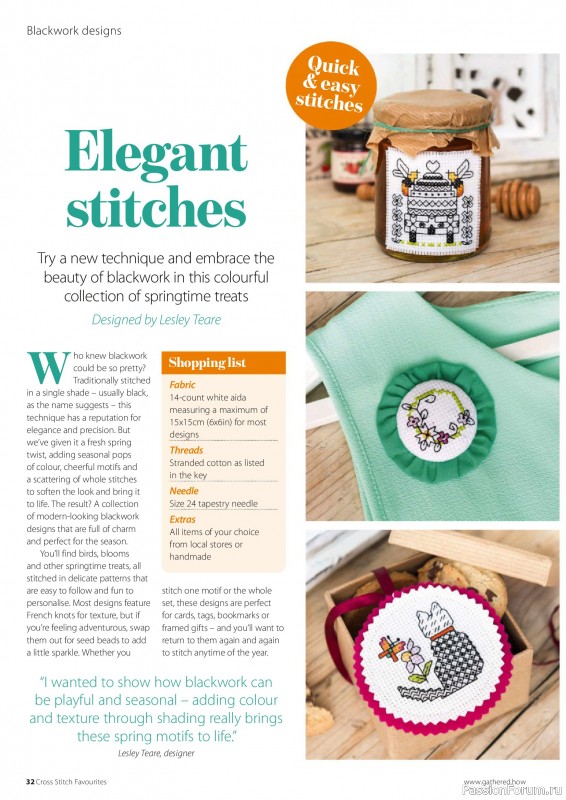 Коллекция вышивки в журнале &laquo;Cross Stitch Favourites - Spring 2025&raquo;