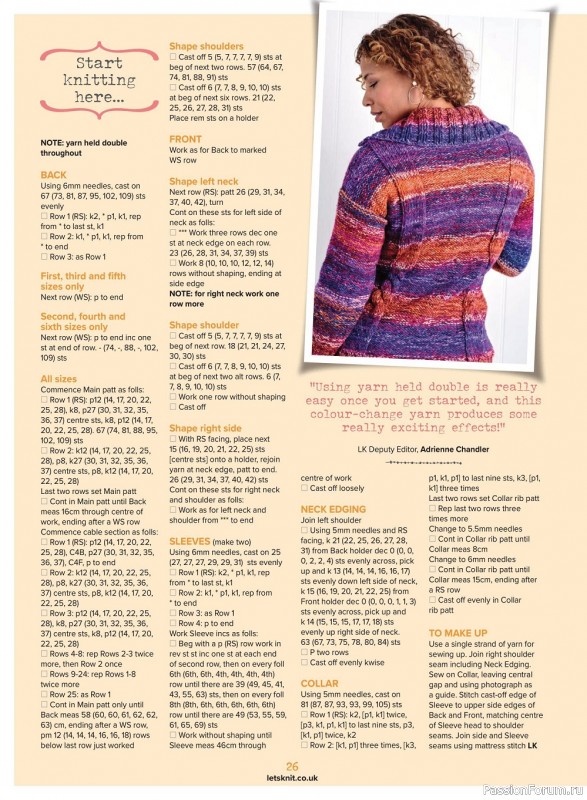 Вязаные модели спицами в журнале «Let's Knit №187 2022»