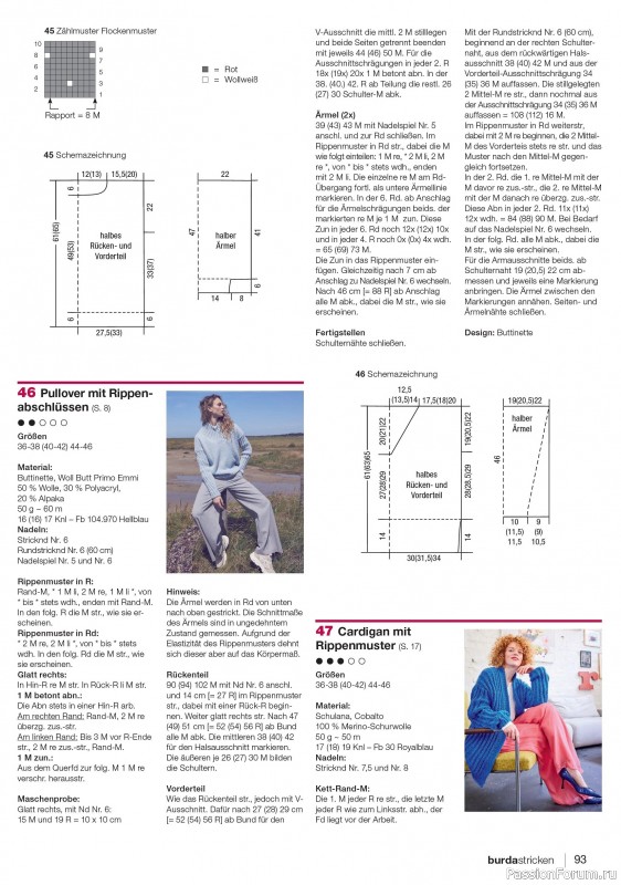Вязаные модели в журнале «Burda Stricken №4 2025»