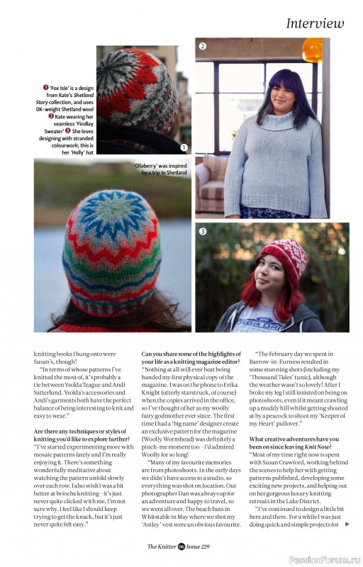 Вязаные проекты спицами в журнале «The Knitter №229 2026»