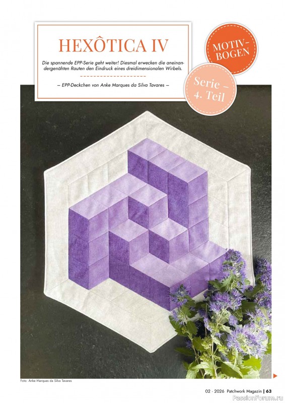 Коллекция проектов для рукодельниц в журнале &laquo;Patchwork das Magazin №2 2026&raquo;